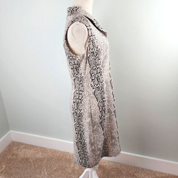 NEW DIRECTIONS SLEEVELESS SNAKE PRINT SHIFT DRESS SIZE 8 - Picture 4 of 7